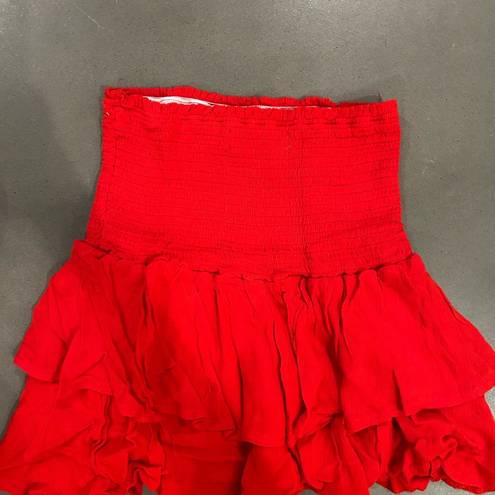 Meshki  red skort size small