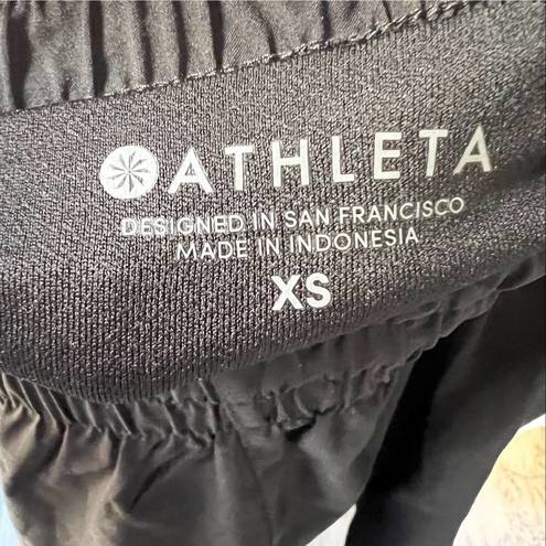 Athleta  Black running shorts with built in briefs Size XS