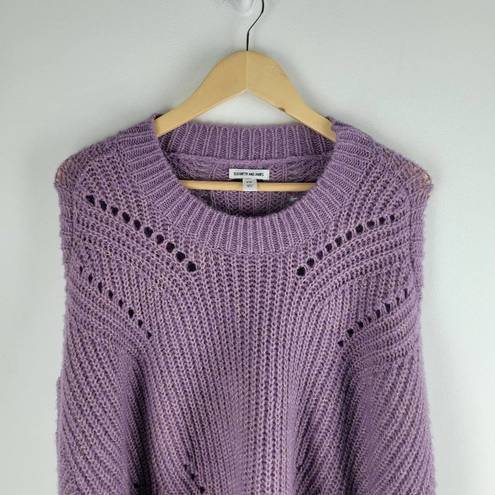 Elizabeth and James  Open Stich Chunky Knit Sweater Long Sleeve Size XL