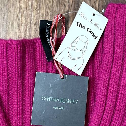 Cynthia Rowley  The Cowl Scarf One Size Pink Womens Cable Knit