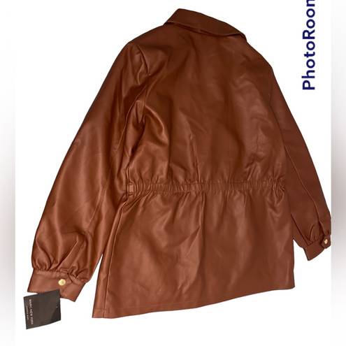 Marc New York  Andrew Marc Brown/ chocolate Zip up Fax Leather Jacket | Size M