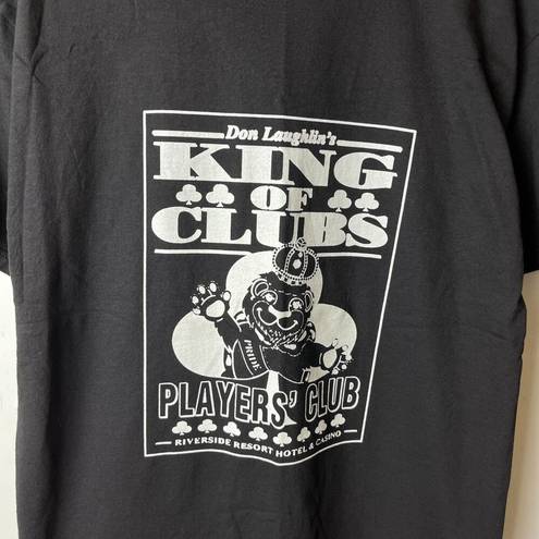 Tultex Vintage Don Laughlin's King of Clubs T Shirt Black Medium M Graphic Tee