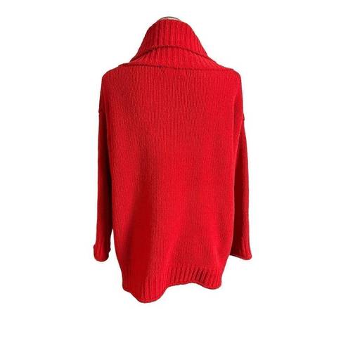 The Moon  & Madison Womens Sweater Cozy Collection Chenille Red Stretch size M