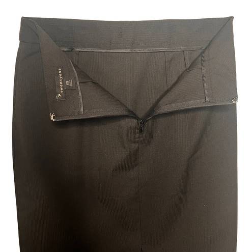 Twenty One  Black Straight Pencil Skirt Bow Waist Size Medium Classic Tuxedo