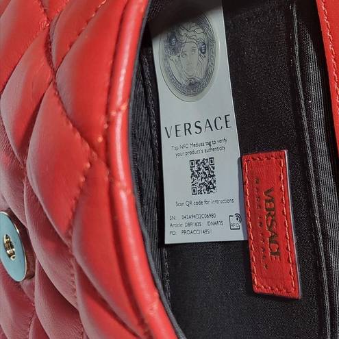 Versace  Quilted Shoulder Bag Crossbody with Medusa and Greca Hardware