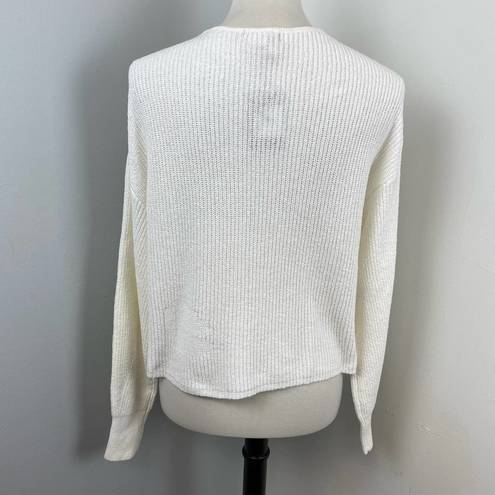 n:philanthropy NEW  White Knit Open Cardigan Small