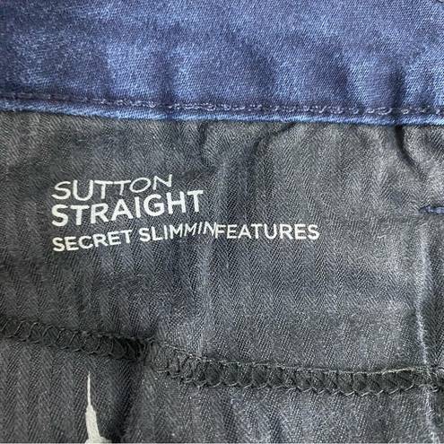 Jones New York Jeans Indigo Blue Size 12 Sutton Straight Leg Stretch Slimming