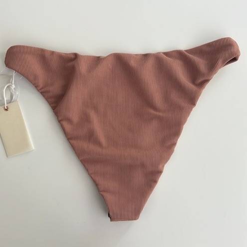 Good American NWT  Ribbed Better Cheeky Bikini Bottom Desert Rose Size 3 / Large