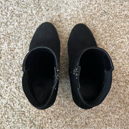 mix no. 6 Black Suede Booties Acosa Size 6