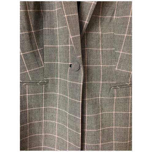 Tommy Hilfiger Plaid Blazer in Gray Size 12