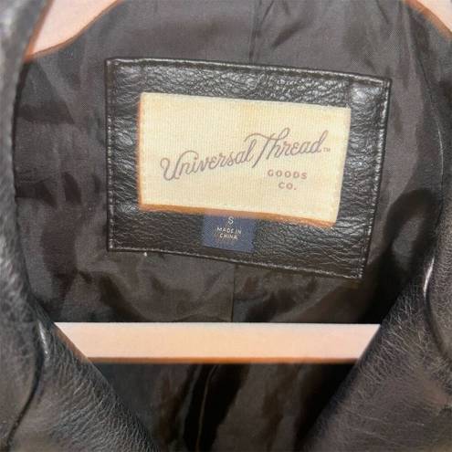 Universal Threads Universal Thread Women's Moto Jacket Black Faux Leather Quilted Size S