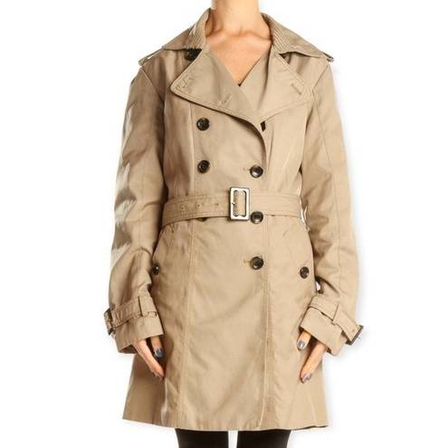 Jones New York  Tan Double Breasted Belted Trench Coat