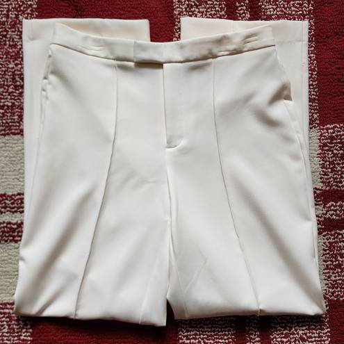 Nine West  Winter White Wide Leg Trousers Size 10