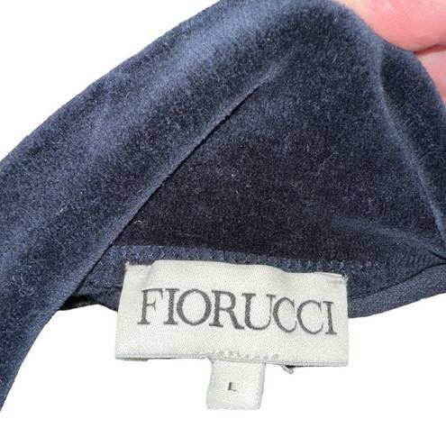 Fiorucci  Velour 1/4 Zip Sweatshirt Size L