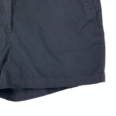 The Loft  Outlet Women's Size 16 4" Short 100% Cotton Mid Rise Zipped Front Black