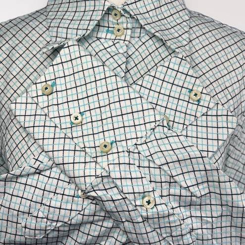 Tommy Hilfiger Long Sleeve Button Down Shirt Plaid Cotton Stretch 6