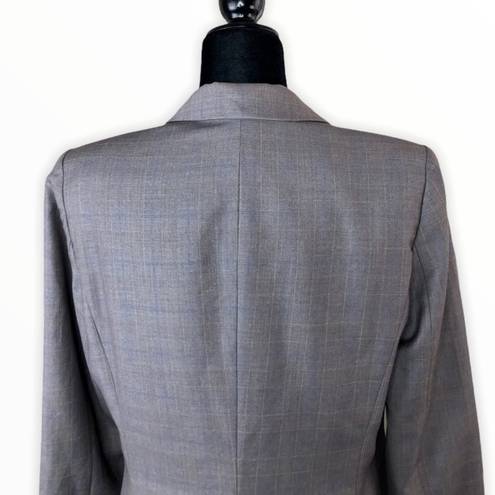 Dress Barn  3 Button Lined Grey Plaid Blazer