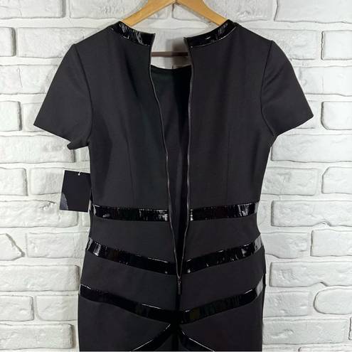 Boston Proper NEW  Black Fitted Bodycon Short Sleeve Dress Size 6