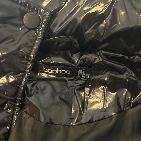 Boohoo  Black Puffer Coat