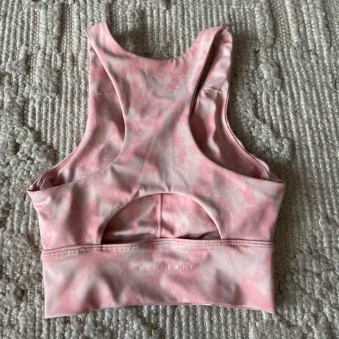 Anthropologie All Fenix  Blush Tie Dye Crop Top Sports Bra size XS