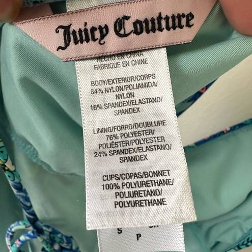 Juicy Couture  Halter Monokini Swimsuit Blue Small