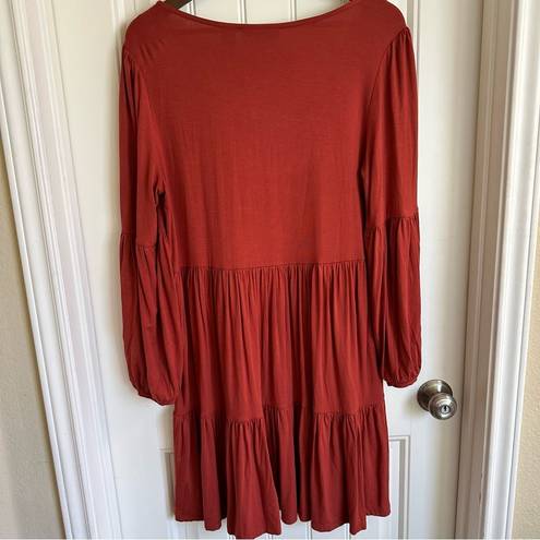 Cynthia Rowley , burnt orange, tiered dress women large