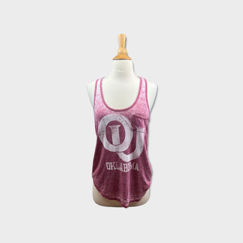 Tailgate  | Oklahoma Sooners Burnout Racerback Tank | Size Small