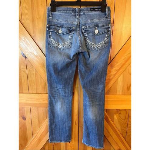 Rock & Republic  Jeans Womens 2 Kendall Denim Med Wash Blue Jeans Cropped (2134)