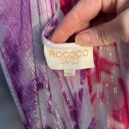 Rococo NWOT  Sand Ava Sleeveless Long Multicolor Dress With Tassels Size XS