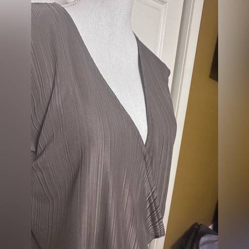 Paper Crane  Body Suit with Snap Closure in front; V Neck Ribbed size large