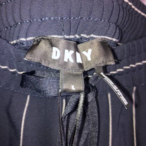 DKNY Blue Striped Pants L NWT