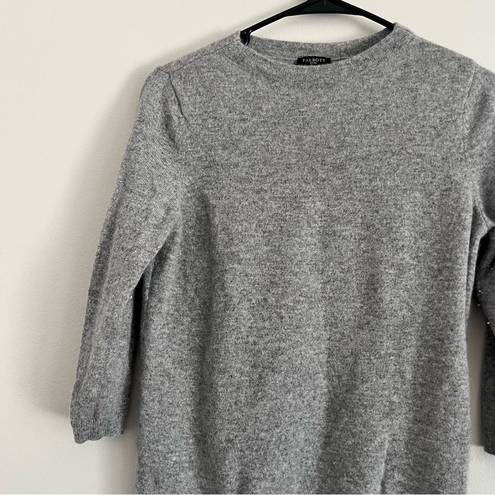 Talbots  Women’s Gray 100% Cashmere Quarter Sleeve Sweater Size Medium Petite