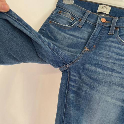 J.Crew NEW NWT  8" Toothpick Jean Newcastle Wash Let Down Hem Ripped Skinny 25