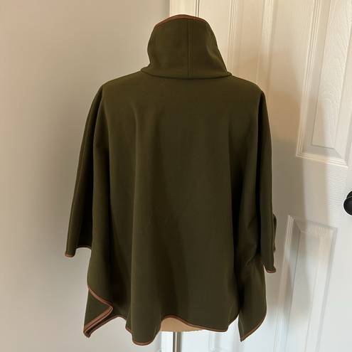 Tuckernuck  Piper Funnel Neck Trimmed Poncho Olive