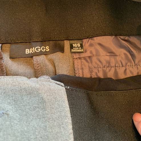 Briggs New York Briggs grey pants trousers women's 16 short NWT