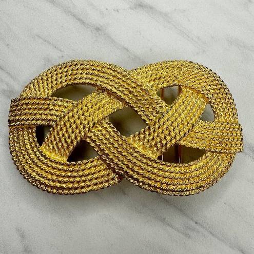 infinity Vintage  Knot Gold Tone Belt Buckle Piece