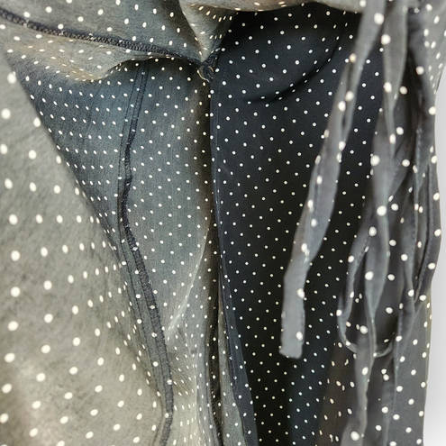 Basic Editions  Vintage Black Polka Dot Wrap Dress 8