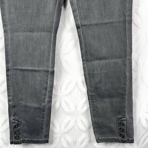 J.Jill  Petite Authentic Fit Snap Hem Slim Ankle Jeans NWT Size 2P Onyx Wash