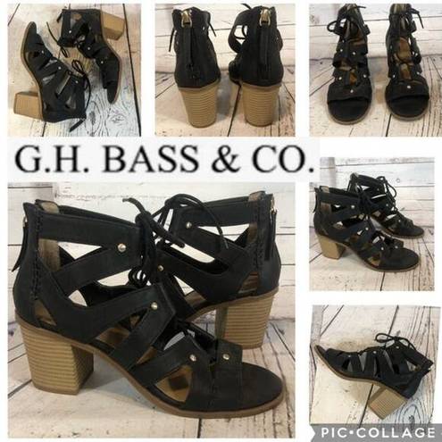 Krass&co G.H. Bass &  Pheobe lace up sandal In black size 7