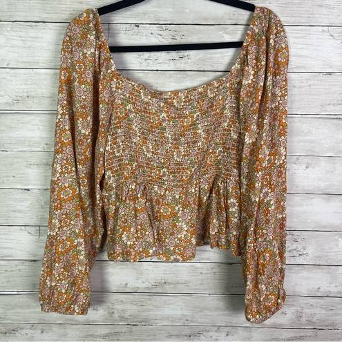 Daisy  And Delilah Floral Tie Front Top Size XXL