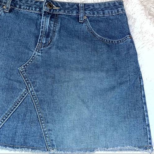 Aeropostale  Women’s Blue Denim Short Mini Jean Skirt 3/4 Y2K Retro