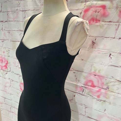 L'Agence  Women's Emma Little Cut Out Back Black Bodycon Party Dress Size XS