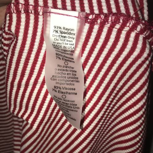 LuLaRoe  Red & White Striped Sweater Joy BNWT XL