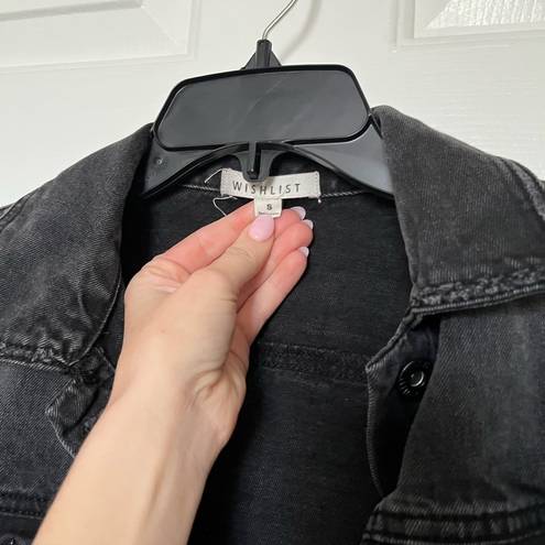 Wishlist Small Black Washed Denim Jacket WORN ONCE