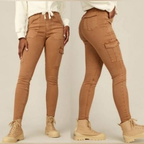 Spanx Cargo Stretch High Waist Pants with Tummy Control New Size XL Golden Brown