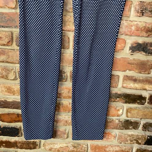 Eliane Rose  Navy Blue White Polka Dot Skinny Leg Flat Front Pants Women's Size 6