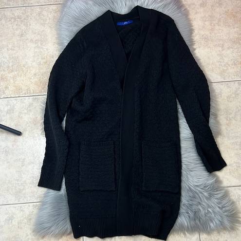 Apt. 9 EUC  Black Open Knit Long Cardigan sz L