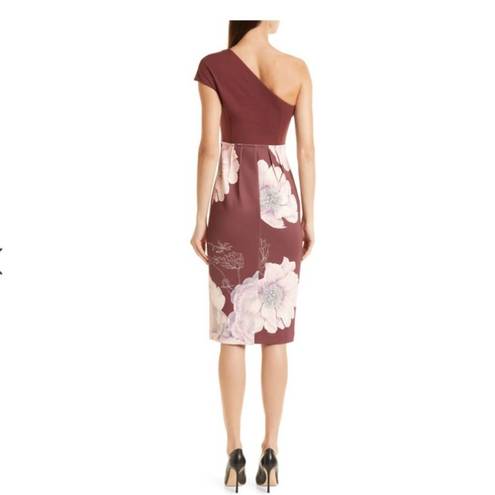 Ted Baker London Nimala Floral One-Shoulder Floral Body-Con Dress Sz tb 5 / 12