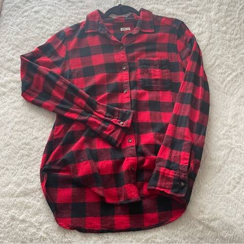 Hollister Red and Black Flannel