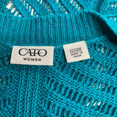 Cato , Women’s Green Open Front, Short Sleeve Shrug/ShortCardigan/Vest,Size 22-24